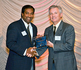 President Deepal S. Eliatamby, P.E., SCCED, accepts the 2012 Roaring Twenties award for being one of South Carolina’s fastest growing businesses.